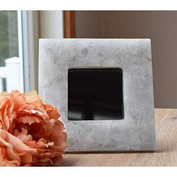 Nature's Decorations Quartz Picture Frame for 3.5x3.5 Photos