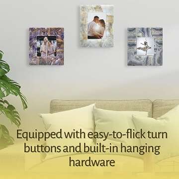 Nature's Decorations Quartz Picture Frame for 3.5x3.5 Photos