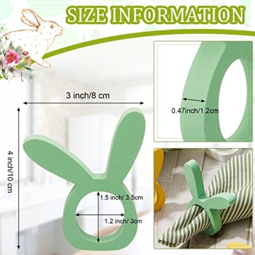 8 Wooden Bunny Napkin Rings for Perfect Easter Table Decor