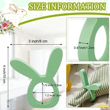 8 Wooden Bunny Napkin Rings for Perfect Easter Table Decor