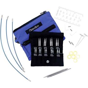 ChiaoGoo Twist Shorties Interchangeable Knitting Needle Set Bundle, Sizes US 0 - US 8
