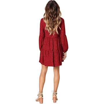 Stylish Amoretu V Neck Loose Swing Dress for Women