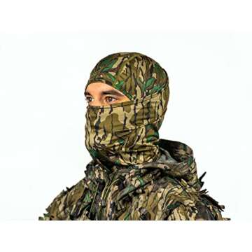 North Mountain Gear Mossy Oak Greenleaf Balaclava Face Mask