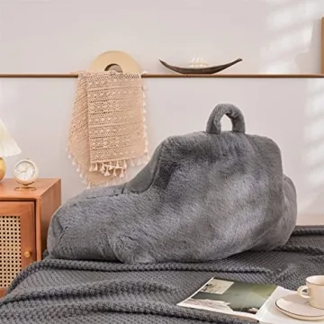 Holawakaka Faux Fur Bed Rest Pillow for Ultimate Comfort