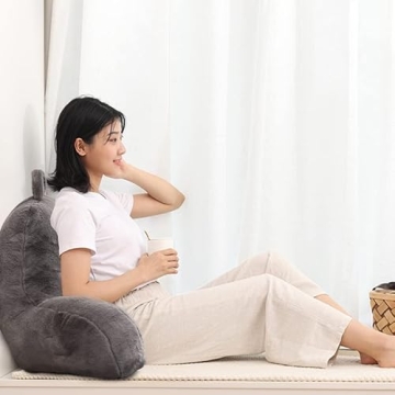 Holawakaka Faux Fur Bed Rest Pillow for Ultimate Comfort