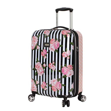 Betsey Johnson Designer 20 Inch Carry On - Expandable (ABS + PC) Hardside Luggage - Lightweight Dura...