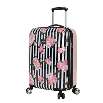 Betsey Johnson Designer 20 Inch Carry On - Expandable (ABS + PC) Hardside Luggage - Lightweight Dura...