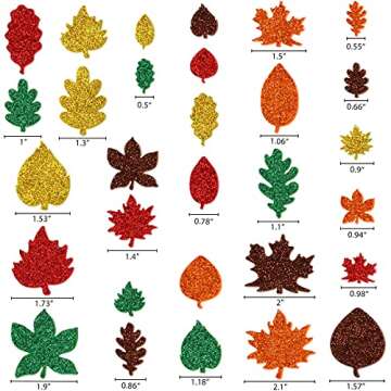 Buy Leaf Glitter Stickers for Fall Crafts and Decorations