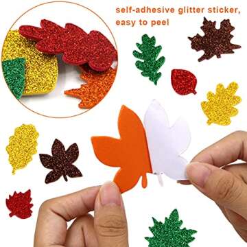 Buy Leaf Glitter Stickers for Fall Crafts and Decorations