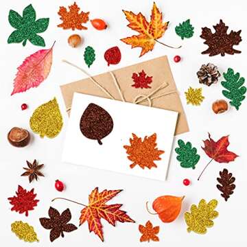 Buy Leaf Glitter Stickers for Fall Crafts and Decorations