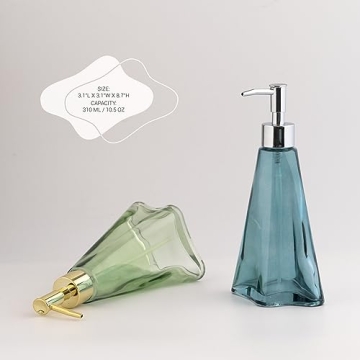 Elegant Glass Soap Dispenser with Gold Pump for Home