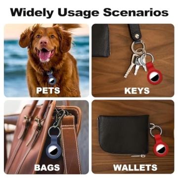 Durable Linsaner AirTag Holder with Keychain - 2 Pack
