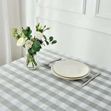 Maxmill Checkered Tablecloth Waterproof Stylish Design