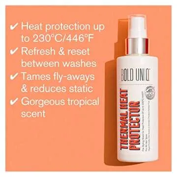 Heat Protectant Spray For Hair - Thermal Protector Up To 450ºF From Flat Irons & Hot Blow Dry - Light Weight Thermal Shield Protection Prevents Damage & Breakage, Sulfate & Paraben Free - 5.9 Fl.Oz
