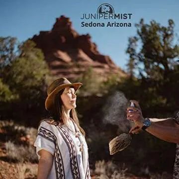 JUNIPERMIST White Sage Smudge Spray (4 Fl Oz) - for Cleansing Negative Energy - Sage Spray Alternative to Incense Sticks - Sustainably Made in USA with Pure Essential Oils and Real Crystals