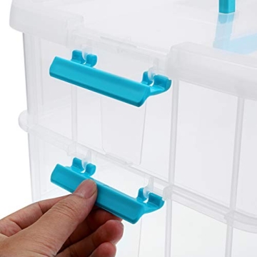 BTSKY 2 Layer Stack & Carry Box - Versatile Storage Organizer