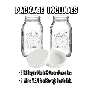 Regular Mouth Ball Mason Jars 32 oz Pack - Versatile Storage Solutions