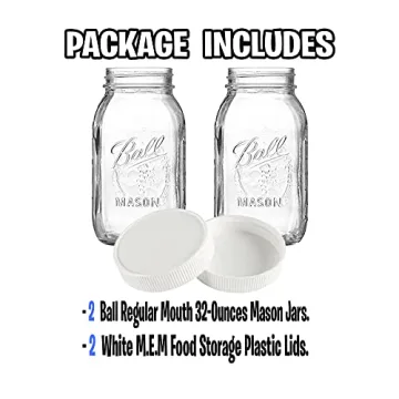 Regular Mouth Ball Mason Jars 32 oz Pack - Versatile Storage Solutions