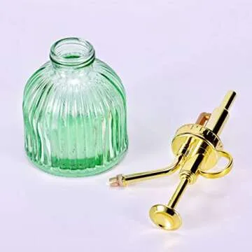 Aebor Green Glass Plant Mister with Gold Top Pump