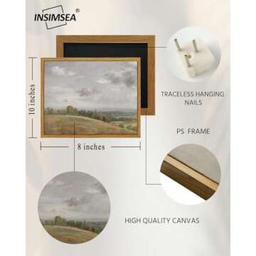 InSimSea Framed Vintage Canvas Wall Art for Home