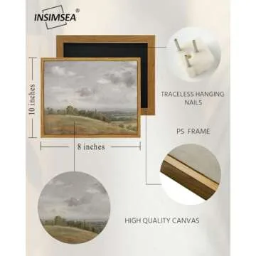 InSimSea Framed Vintage Canvas Wall Art for Home