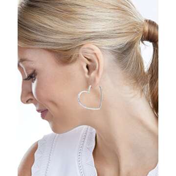 MILLA Heart Hoop Earrings - Stylish Gifts for Her
