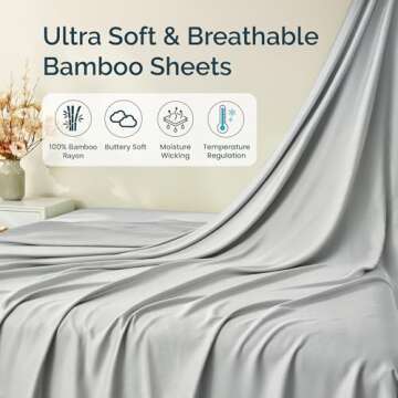 GOKOTTA Queen Size Bed Sheets 4 Piece Set, Super Soft Sheets, Cooling Sheets for Hot Sleepers - Hote...