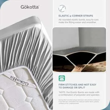 GOKOTTA Queen Size Cooling Bamboo Sheets Set - Soft & Durable