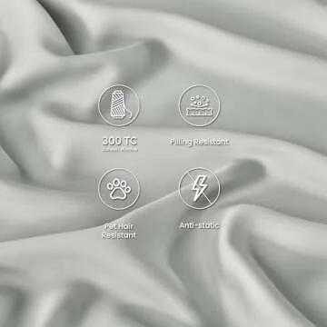 GOKOTTA Queen Size Cooling Bamboo Sheets Set - Soft & Durable