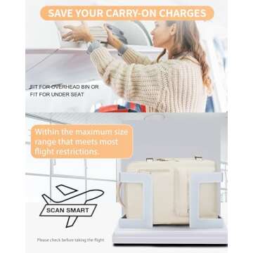 WONHOX Carry on Travel Laptop Backpack for Women Men, Flight Approved,Backpack, Hiking Outdoor Sports Rucksack Casual Daypack Bag Backpack, Beige Simple