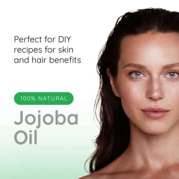 Clean and Green Pure Raw Organic Jojoba Oil -100% Natural Unscented Base Ingredient for DIY Skin Care Products, Face Oil, Carrier Oil, Organic Massage Oil, in Resealable Pouch, 15 oz