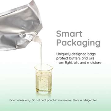 Clean and Green Pure Raw Organic Jojoba Oil -100% Natural Unscented Base Ingredient for DIY Skin Care Products, Face Oil, Carrier Oil, Organic Massage Oil, in Resealable Pouch, 15 oz