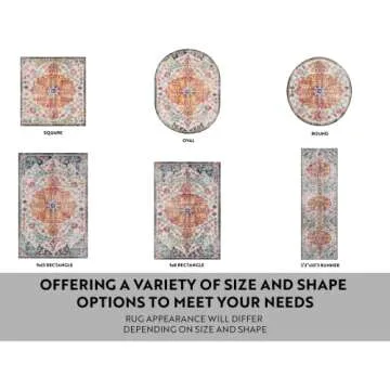 Livabliss Odelia Vintage Bohemian Area Rug,7'10" x 10'3",Orange/Navy