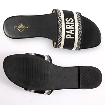 STUNAHOME Summer Flat Sandals for Women Fashion slide Sandals Womens