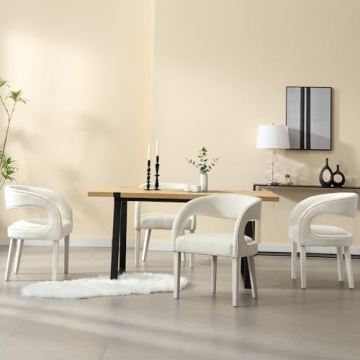 Shunzhi Velvet Barrel Dining Chairs Set of 4 for Modern Spaces