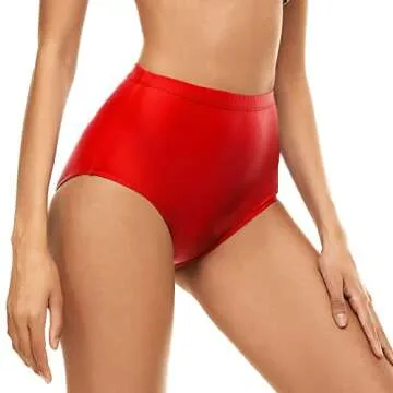 Bellecarrie Women's High Waisted Bikini Bottoms Full Coverage Tankini Swimsuit Bottoms Swim Dance Br...