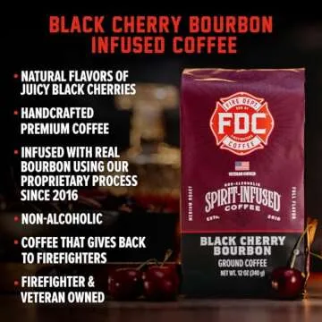 Fire Department Coffee - Black Cherry Bourbon Coffee - Gives Back to Firefighters - Premium Bourbon ...