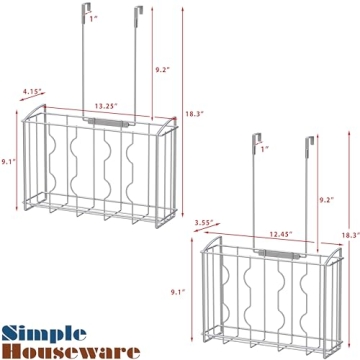 Simple Houseware Over the Cabinet Organizer Holder - 2 Pack