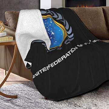 Yeorquae United Federation of Planets Double Layer Blanket, Sofa Cover Blanket, Soft Bed Blanket, Air Conditioning Blanket