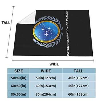 Yeorquae United Federation of Planets Double Layer Blanket, Sofa Cover Blanket, Soft Bed Blanket, Air Conditioning Blanket