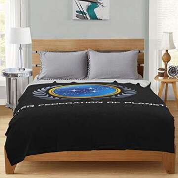 Yeorquae United Federation of Planets Double Layer Blanket, Sofa Cover Blanket, Soft Bed Blanket, Air Conditioning Blanket