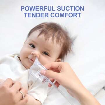 MOMFANN Nasal Aspirator for Baby, Electric Nasal Aspirator for Toddler, Premium 65 kPa Adjustable 9 ...