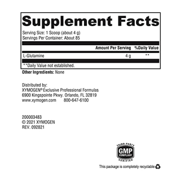 XYMOGEN L-Glutamine Powder - Supports Gut and Immune Health