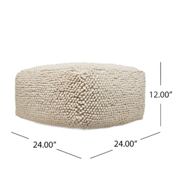 Christopher Knight Home Stene Teal Pouf for Stylish Decor