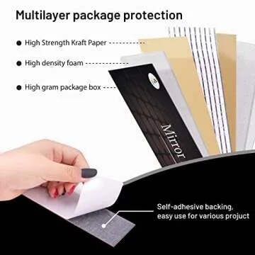 PP OPOUNT 4520 PCS Self-Adhesive Mosaic Tiles, 5 x 5 mm Disco Ball Tiles, Small Crafts Mirror Tiles for Indoor Outdoor Decoration, DIY Disco Balls, Vases, Cups, Photo Frames (Silver)