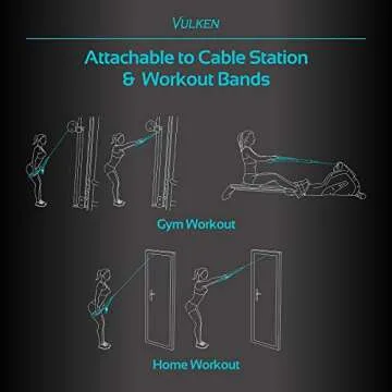 Vulken Tricep Rope Cable Attachment. 28.7 Inch & 22 Inch Two Lengths Built in One Pull Down Rope. Triceps Extension Straps Gym Equipment. Home Workout Handles for Resistance Bands.