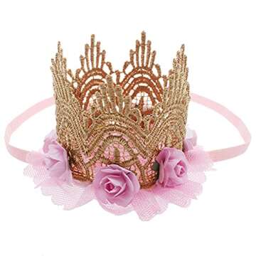 Toddler Kid Baby Girl 1/2/3/4/5/6 Year Old Birthday Party Dress Sleeveless Printed Vest Tops+Princess Tulle Tutu Skirt+Flower Crown Outfit Summer Clothes Cake Smash Photography Pink 2-3 Years