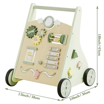 Beright Wooden Baby Walker for Learning & Fun