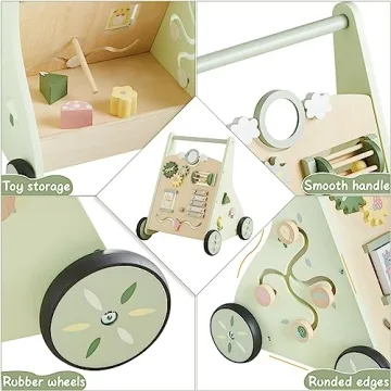 Beright Wooden Baby Walker for Learning & Fun