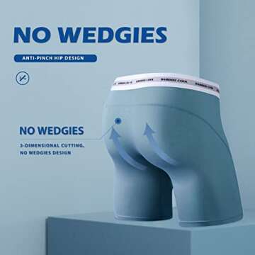 BAMBOO COOL Men’s Underwear Soft Breathable Boxer Briefs for Men Underwear